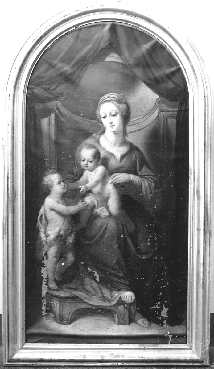 Madonna con Bambino e San Giovannino (dipinto, opera isolata) - ambito piemontese (metà sec. XIX)