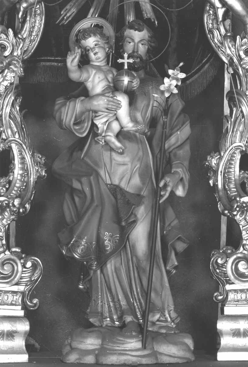 San Giuseppe e Gesù Bambino (statua, opera isolata) - bottega piemontese (prima metà sec. XIX)