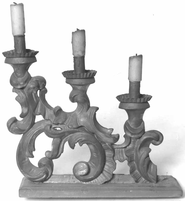 candelabro, serie - bottega piemontese (terzo quarto sec. XIX)