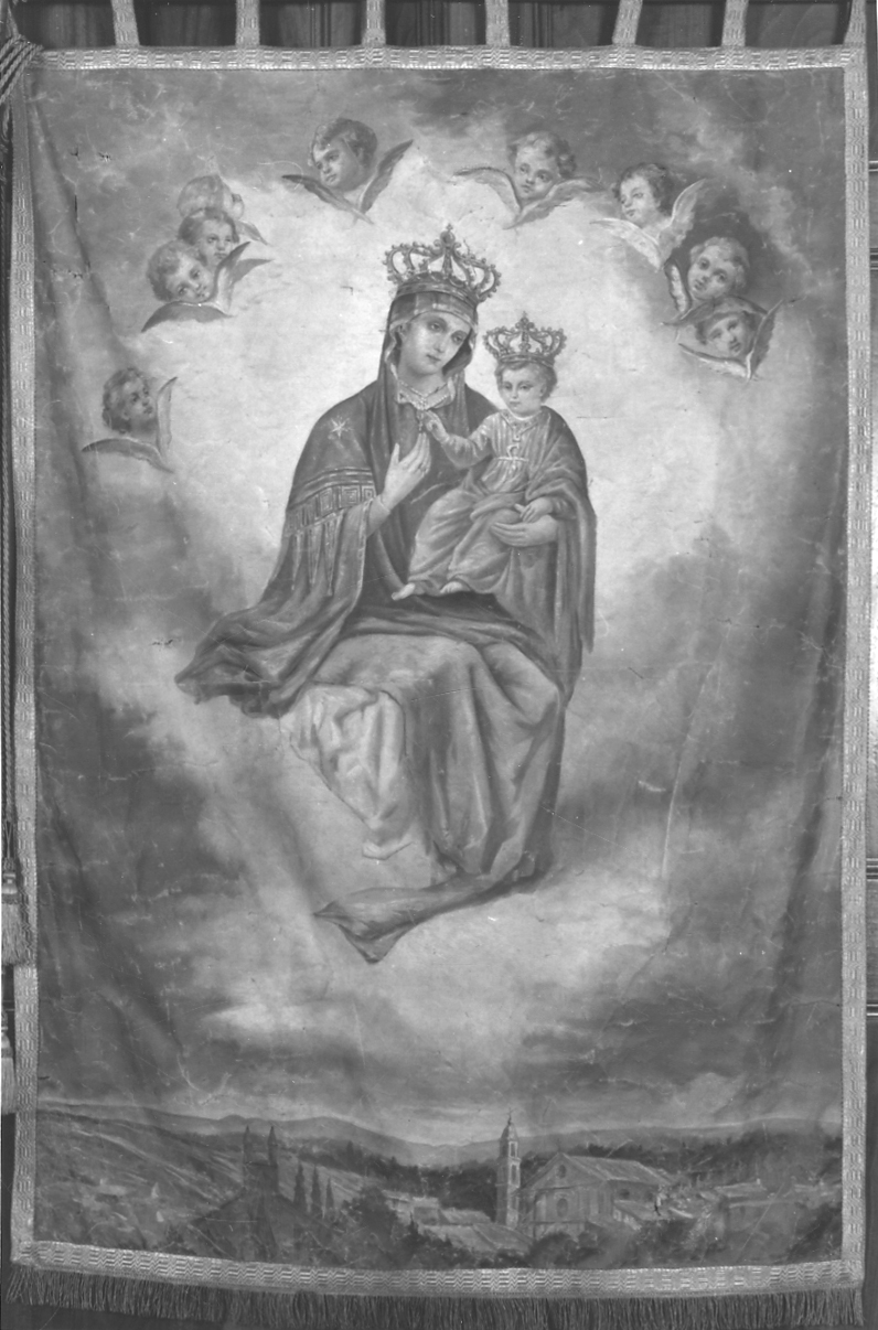 Madonna con Bambino (stendardo, opera isolata) - manifattura piemontese (seconda metà sec. XIX)