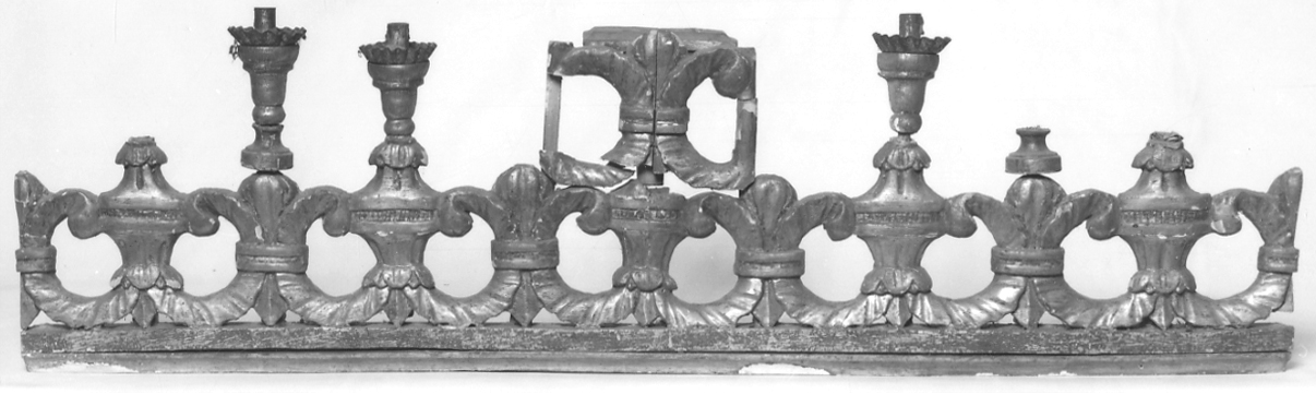 candelabro, opera isolata - bottega piemontese (secondo quarto sec. XIX)