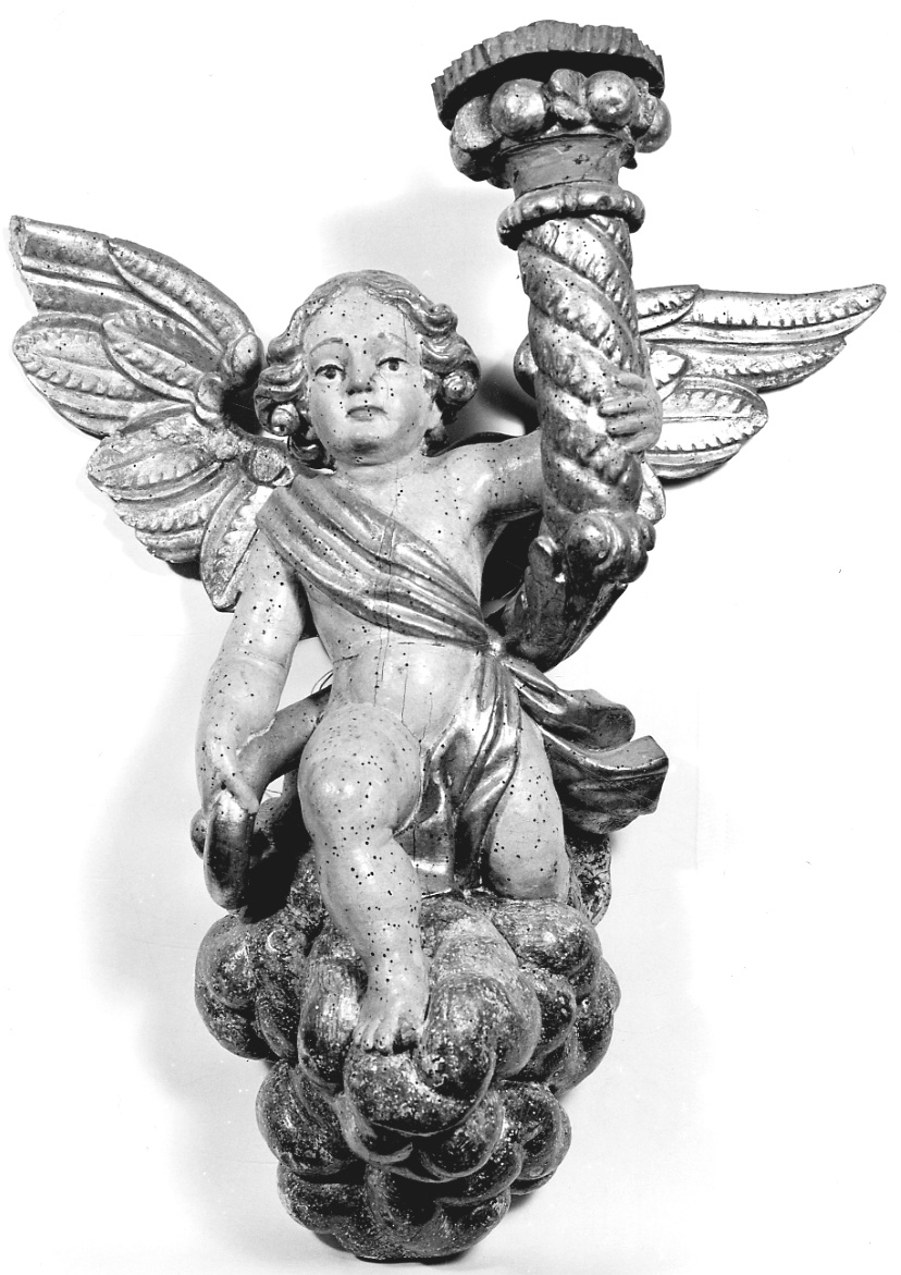 angelo reggitorcia (statua, serie) - ambito della Val Sermenza (seconda metà sec. XVII)