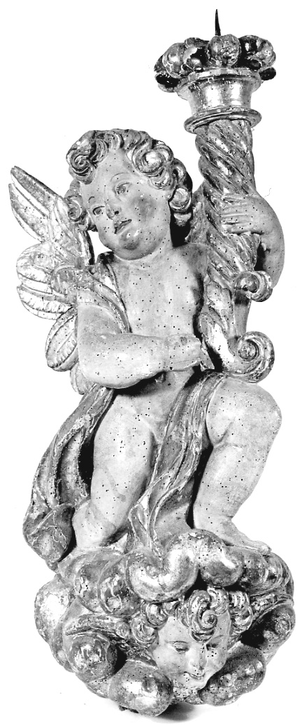 angelo reggitorcia (statua, opera isolata) - ambito della Valsesia (seconda metà sec. XVII)