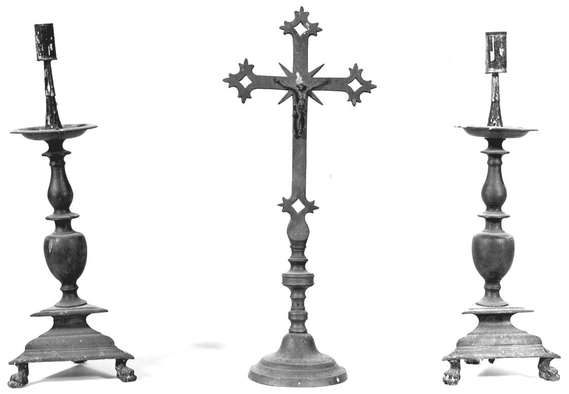 candeliere d'altare, serie - ambito lombardo (sec. XVII)