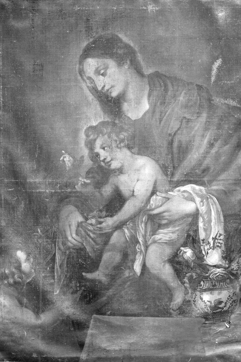 Madonna con Bambino e San Giovannino (dipinto, opera isolata) - ambito della Valsesia (sec. XVII)