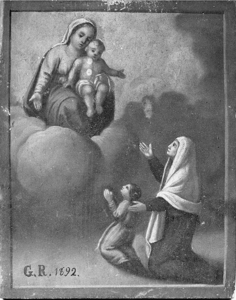 Madonna delle Grazie intercede per devota orante (ex voto, opera isolata) - ambito della Val Sermenza (sec. XIX)