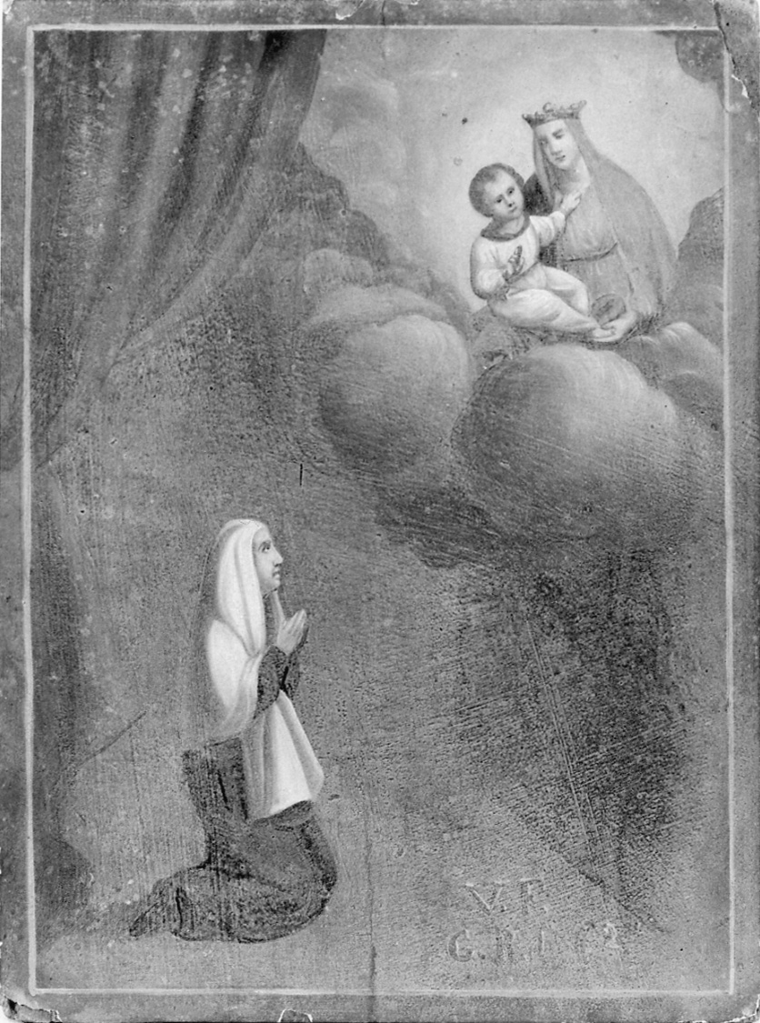 Madonna delle Grazie intercede per devota orante (ex voto, opera isolata) - ambito della Val Sermenza (sec. XIX)