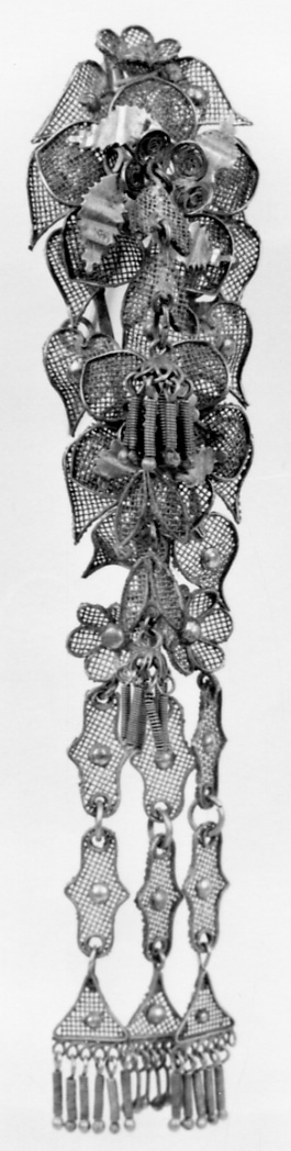 gioiello da acconciatura, opera isolata - manifattura vercellese (seconda metà sec. XIX)