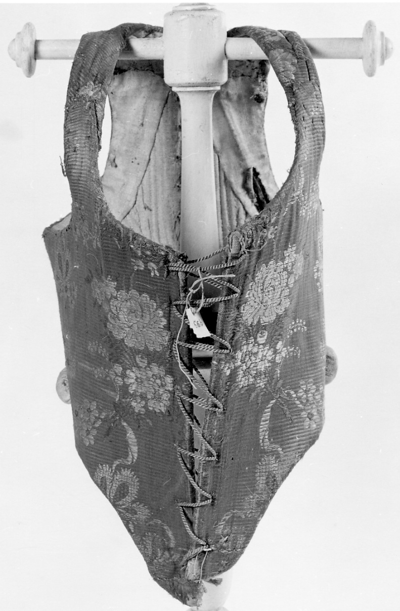 corsetto, elemento d'insieme - manifattura italiana (terzo quarto sec. XVIII)