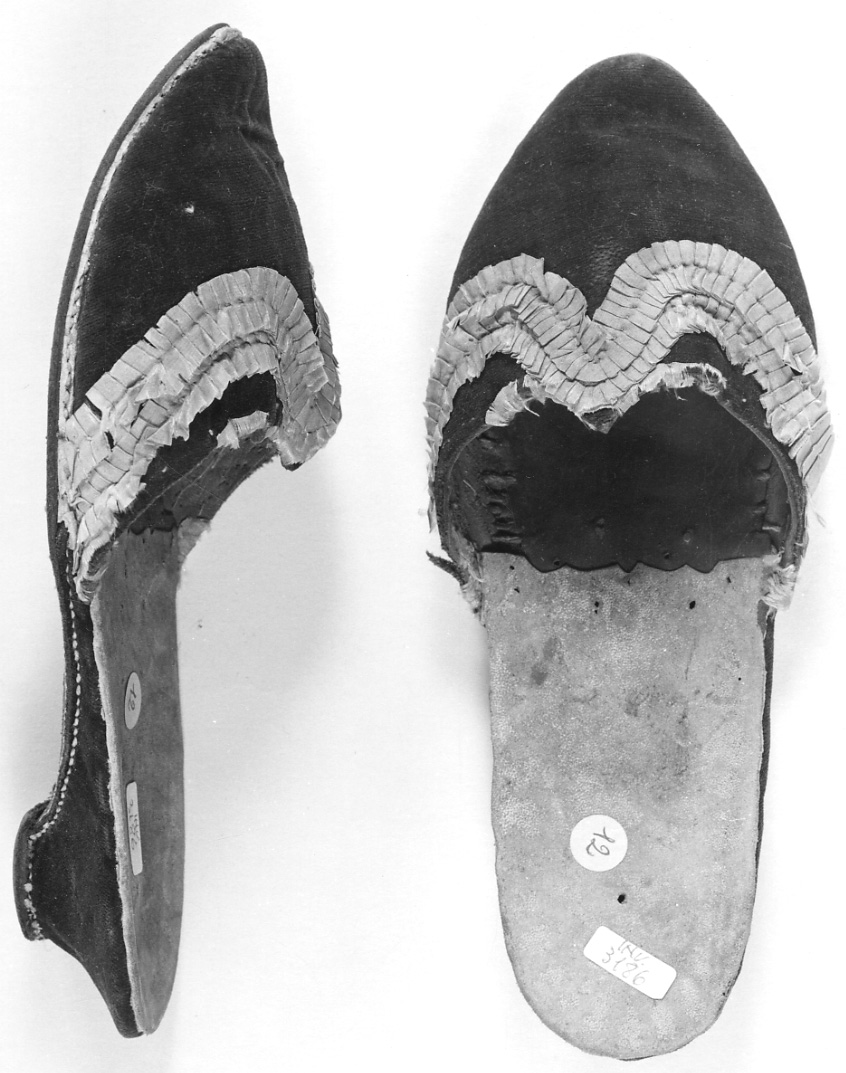 pantofola - manifattura italiana (ultimo quarto sec. XVIII)