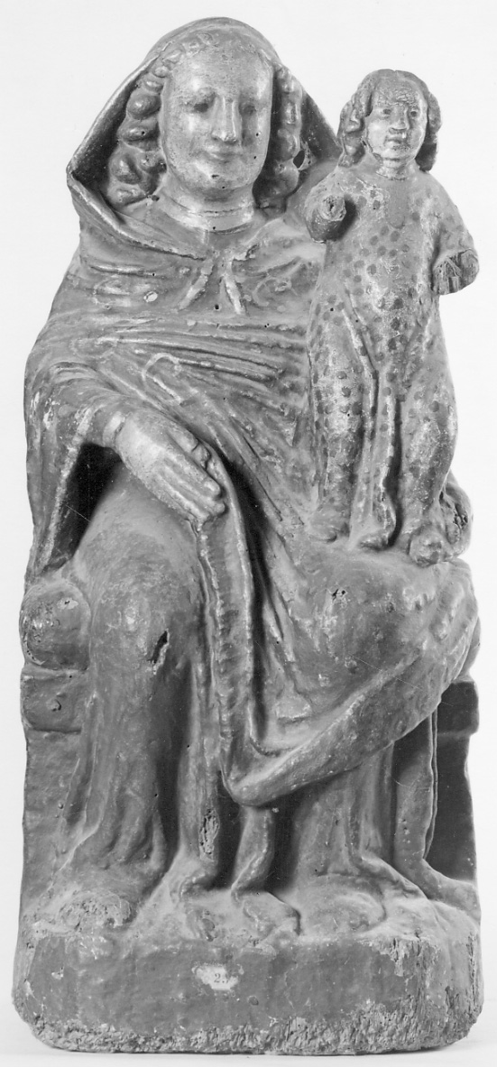 Madonna con Bambino in trono (scultura, opera isolata) - manifattura lombarda (sec. XVI)