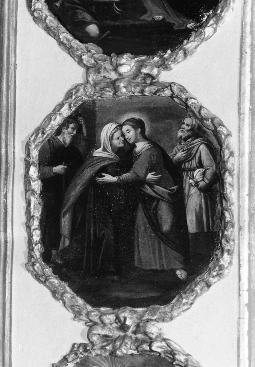 visitazione (dipinto, elemento d'insieme) di Monevi Giovanni (terzo quarto sec. XVII)