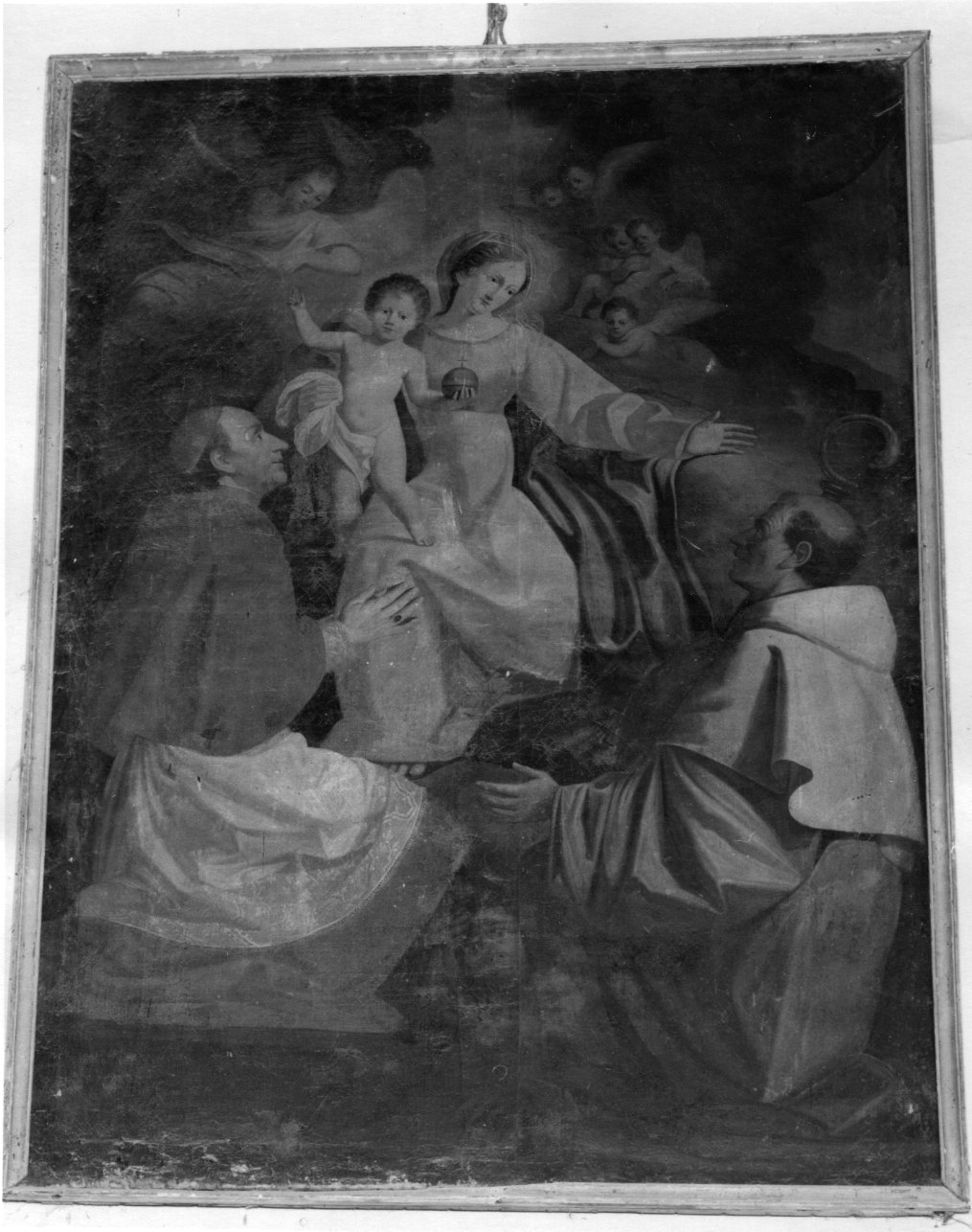 Madonna con Bambino, San Carlo Borromeo e San Bernardo (dipinto, opera isolata) - ambito ligure (seconda metà sec. XVIII)