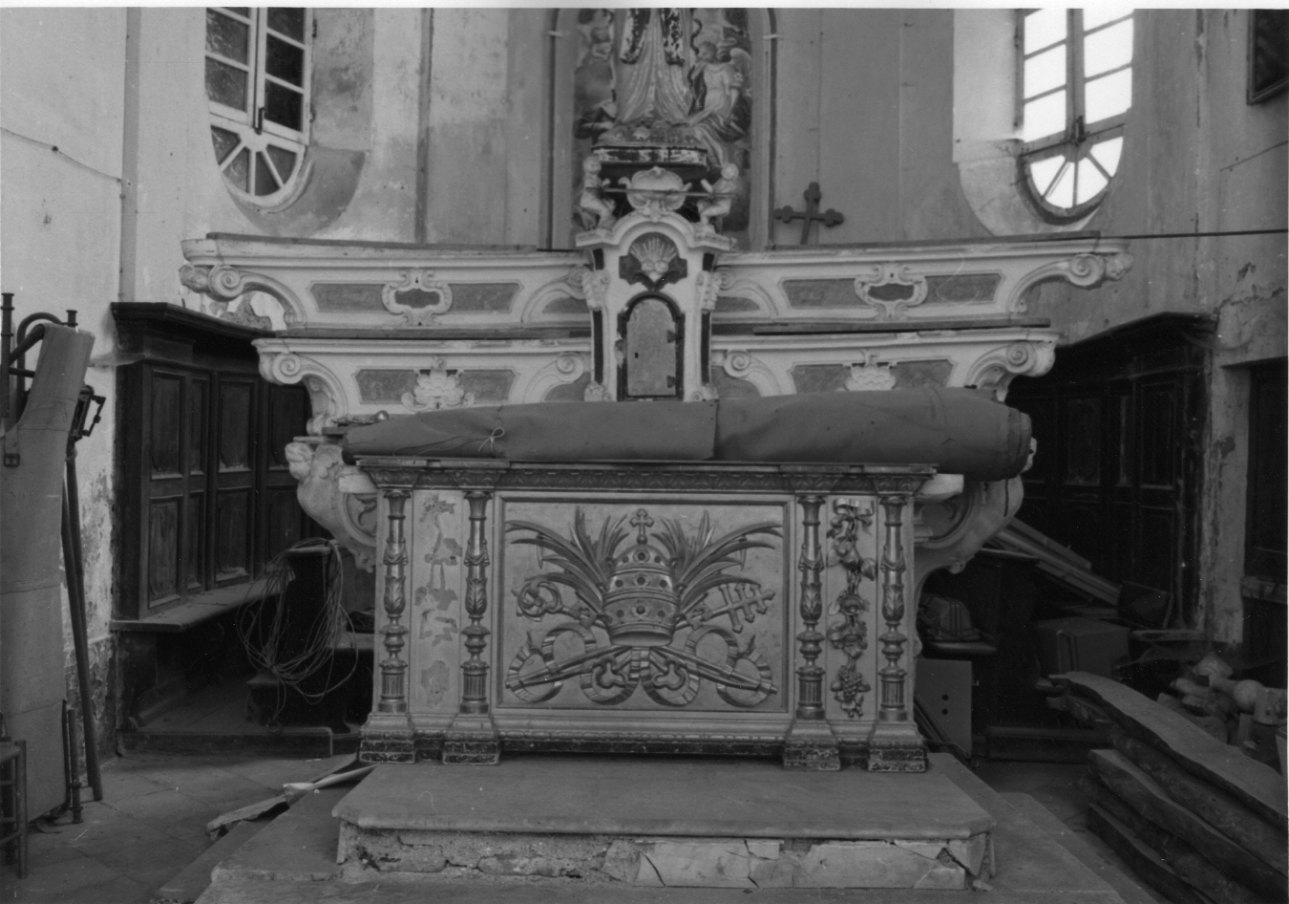 altare maggiore, opera isolata - ambito ligure (fine/inizio secc. XVIII/ XIX)