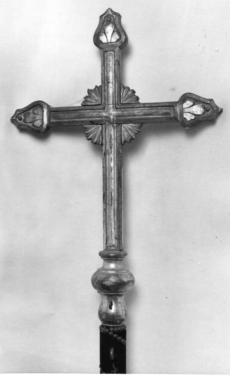 croce processionale, opera isolata - ambito ligure-piemontese (sec. XIX)