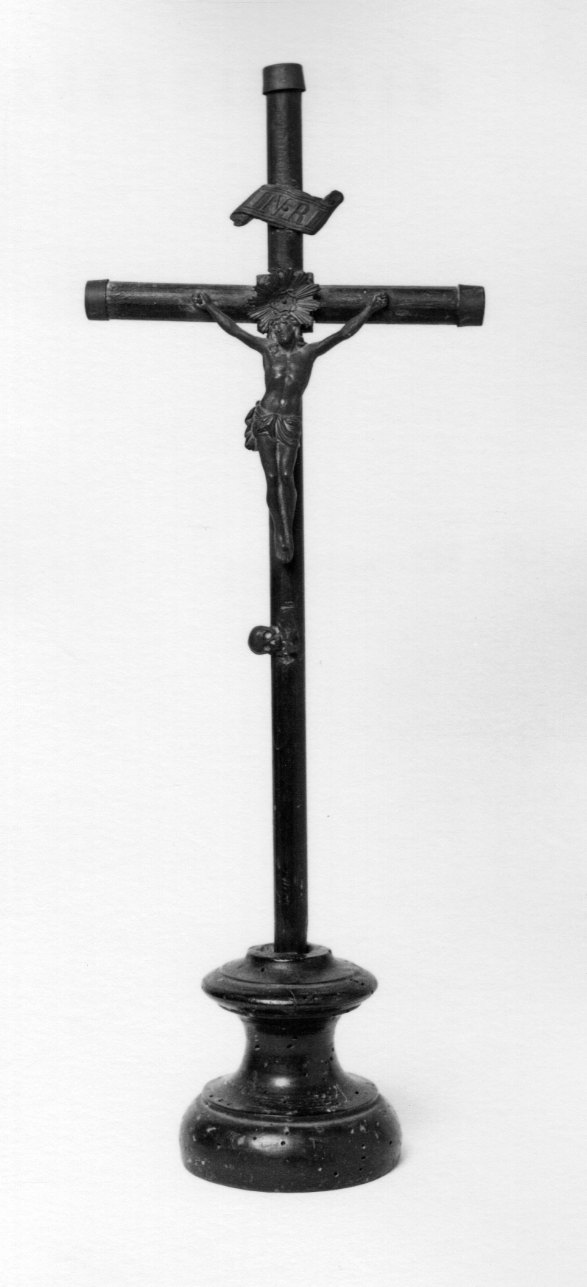 Cristo crocifisso dolente (croce da tavolo, opera isolata) - ambito ligure-piemontese (sec. XIX)