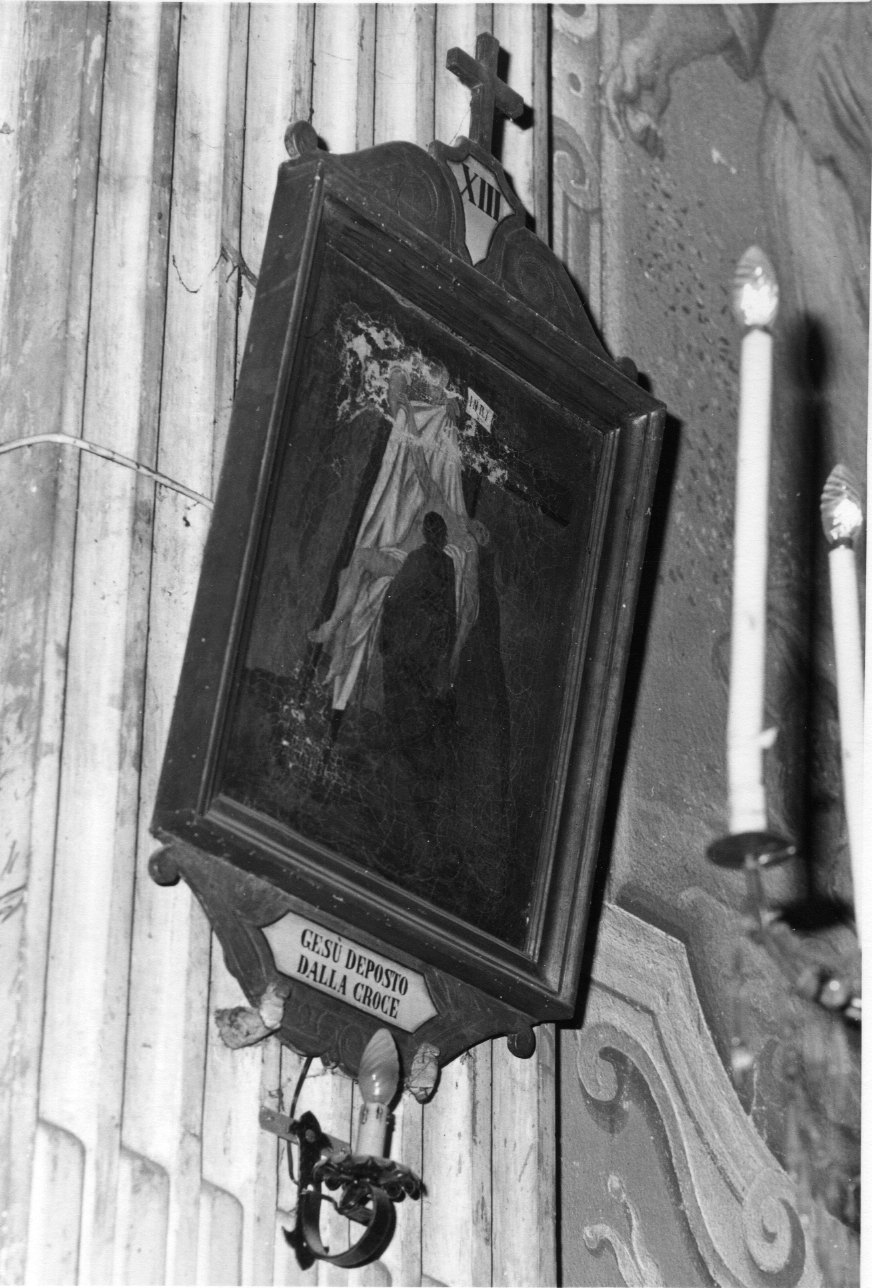 stazione XIII: Gesù deposto dalla croce (dipinto) - ambito ligure-piemontese (fine/inizio secc. XIX/ XX)