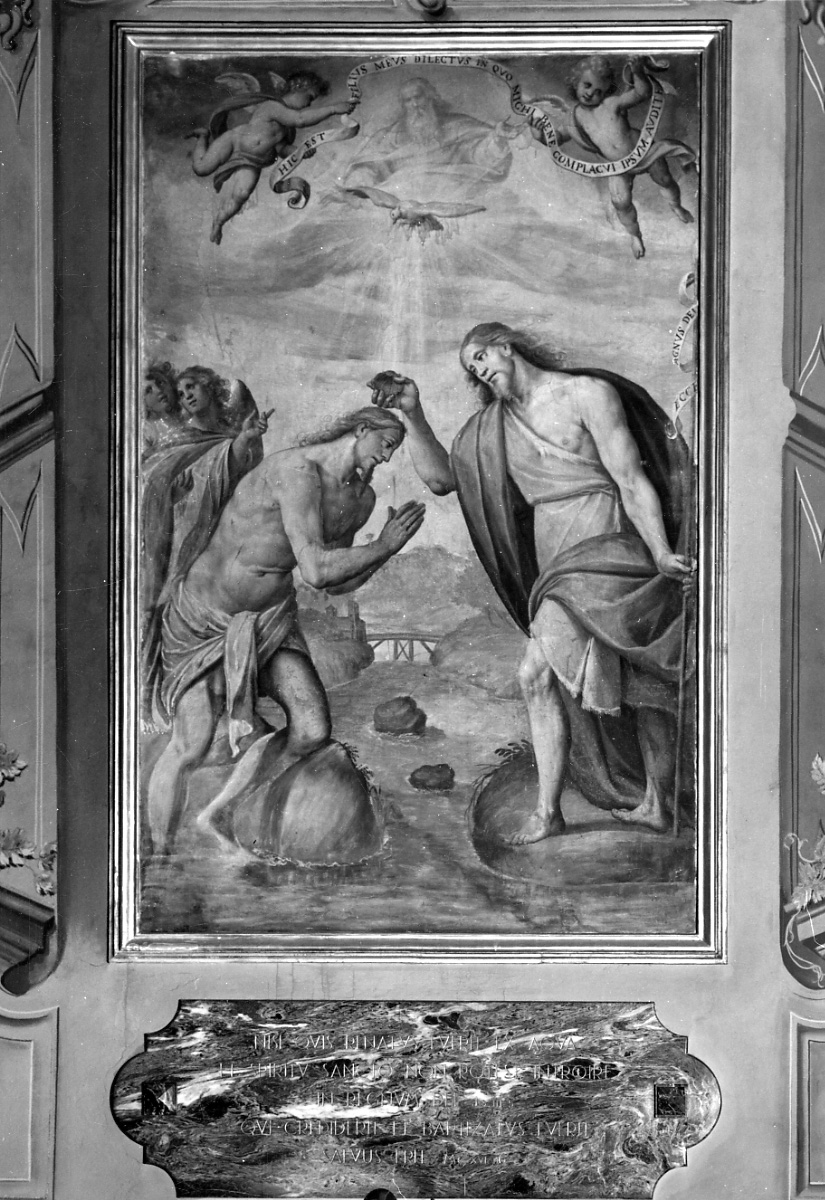 battesimo di Cristo (dipinto, opera isolata) di Della Rovere Giovanni Mauro detto Fiamminghino (inizio sec. XVII)