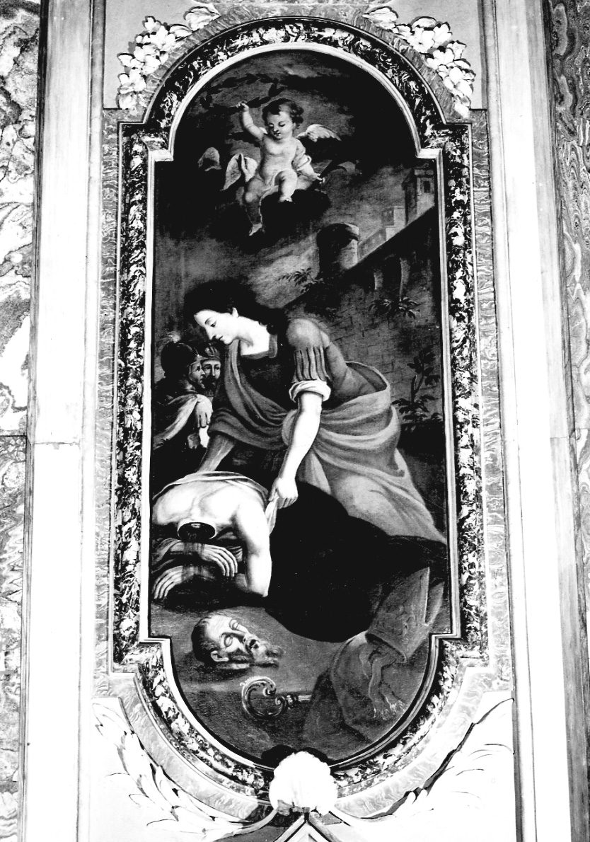 San Secondo dà sepoltura a San Marziano (dipinto, elemento d'insieme) di Cavallero Vincenzo (secc. XVIII/ XIX)