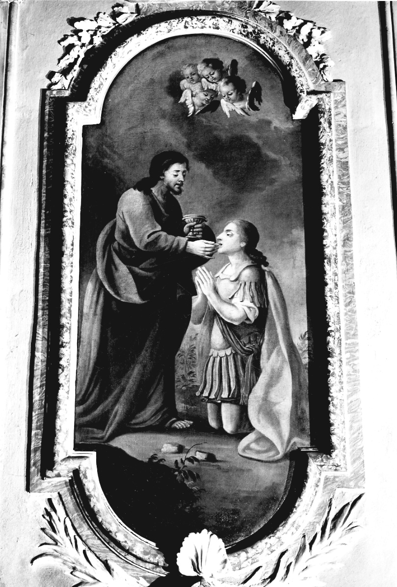 comunione di San Secondo (dipinto, elemento d'insieme) di Cavallero Vincenzo (secc. XVIII/ XIX)