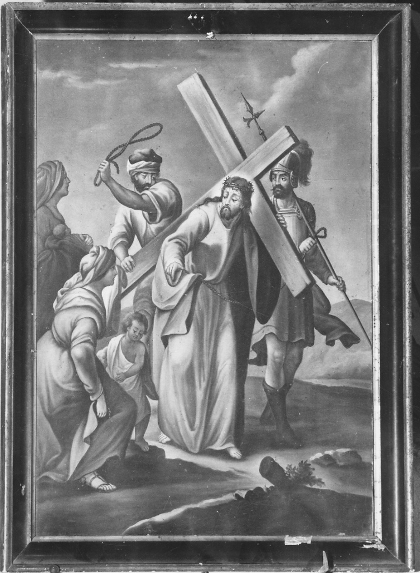 stazione VIII: Gesù consola le donne di Gerusalemme (dipinto, elemento d'insieme) - ambito piemontese (seconda metà sec. XIX)