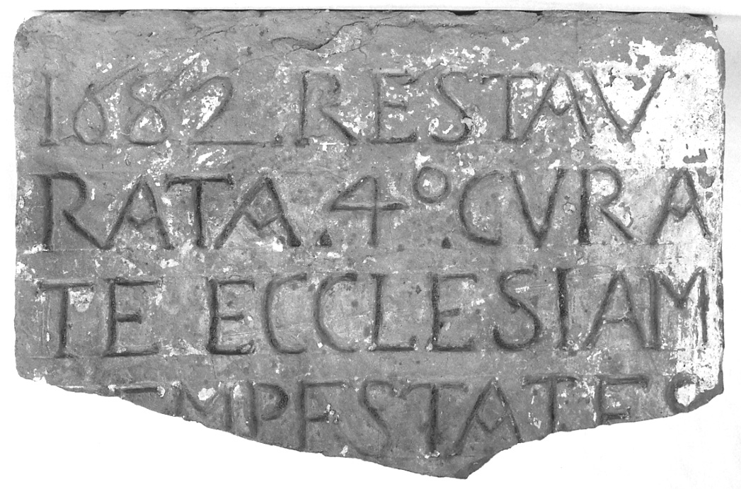 lapide commemorativa, frammento - ambito astigiano (sec. XVII)