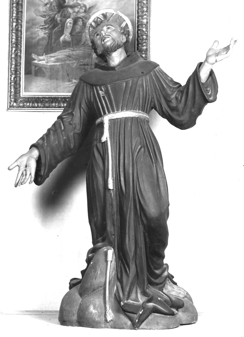 San Francesco d'Assisi (statua, opera isolata) - ambito piemontese (sec. XIX)