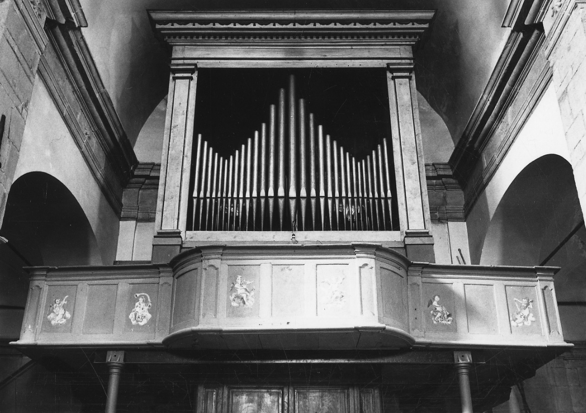 angeli musicanti (tribuna d'organo, opera isolata) - ambito piemontese (fine/inizio secc. XVIII/ XIX)