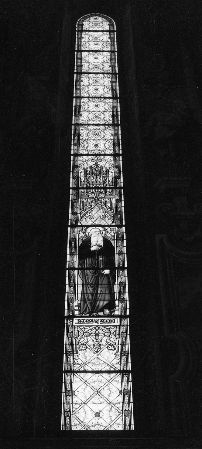 San Girolamo (vetrata, elemento d'insieme) di Guglielmi Pietro, Boidi (fine sec. XIX)