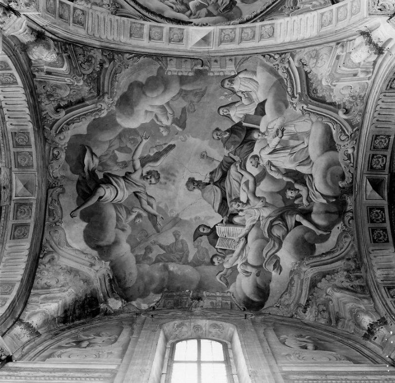 Santi agostiniani (dipinto, elemento d'insieme) di Fabbrica Francesco, Rocca Giovanni Battista (primo quarto sec. XVIII)