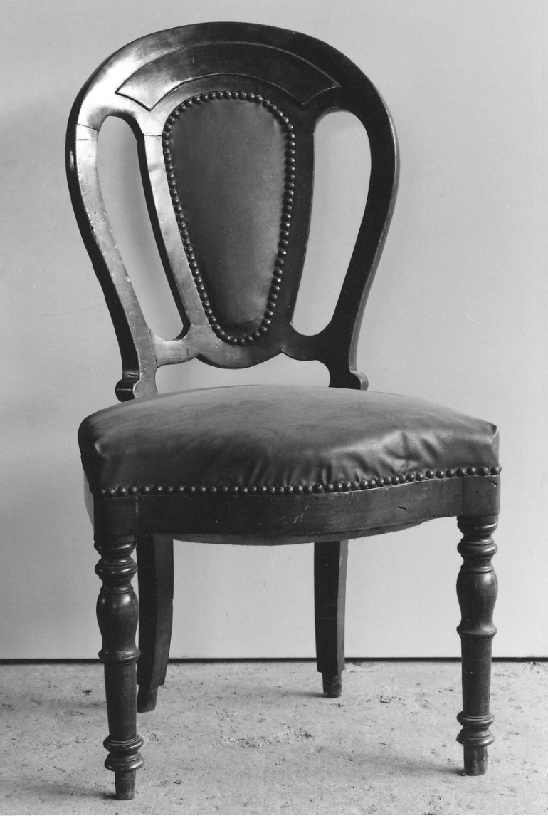 sedia, opera isolata - produzione piemontese (fine/inizio secc. XIX/ XX)