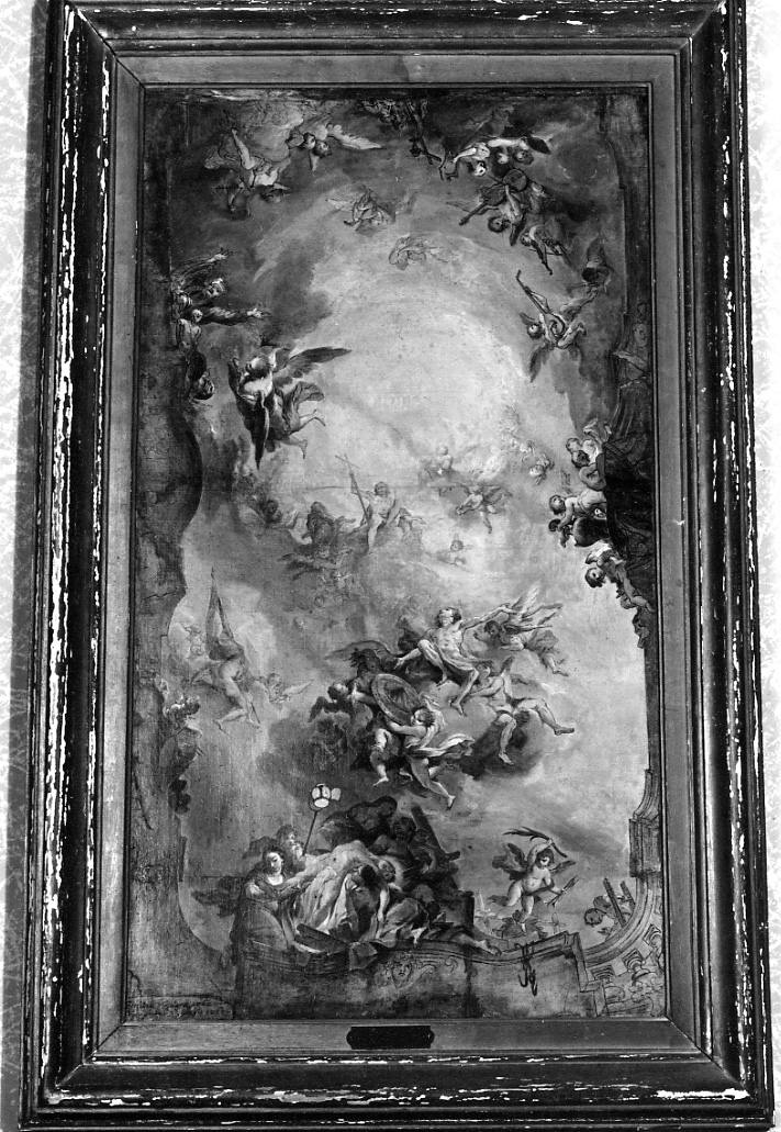 gloria di San Sebastiano (dipinto, opera isolata) di Galliari Fabrizio, Galliari Bernardino, Galliari Giovanni Antonio (terzo quarto sec. XVIII)
