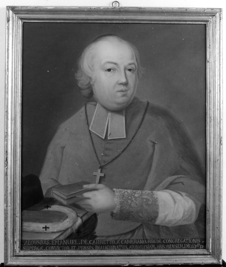 ritratto del vescovo Luigi Emanuele del Carretto (dipinto, opera isolata) - produzione piemontese (terzo quarto sec. XVIII)