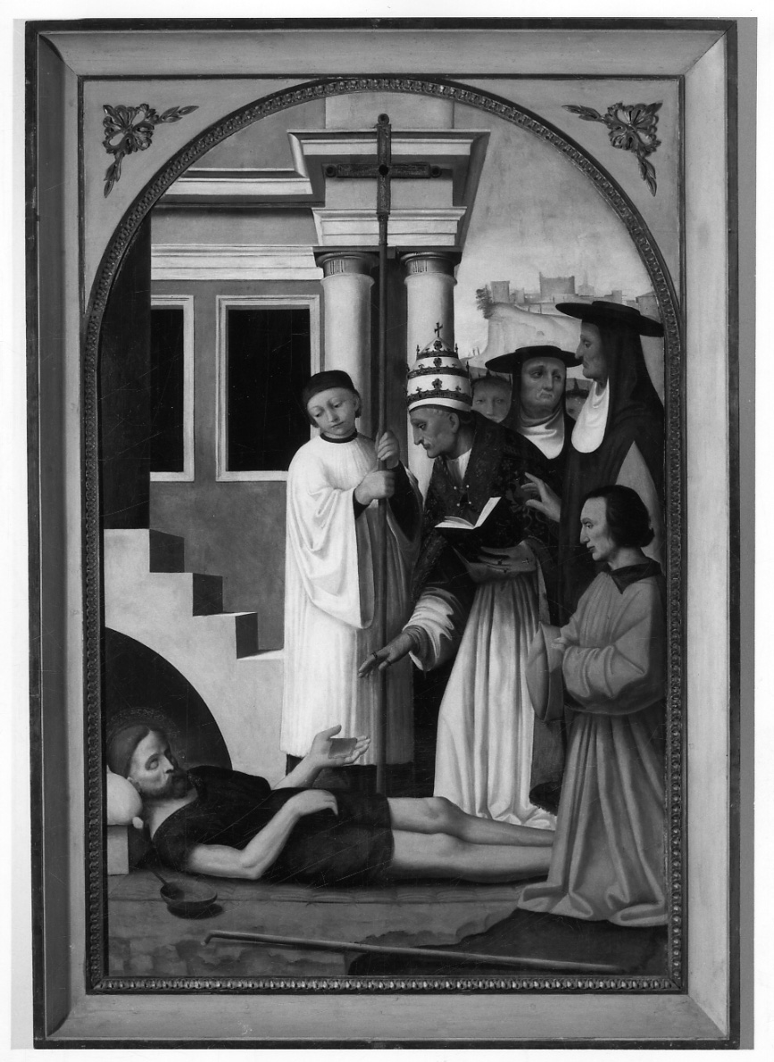 morte di Sant'Alessio (dipinto, opera isolata) di Maestro delle storie di Sant'Agnese (attribuito) (primo quarto sec. XVI)