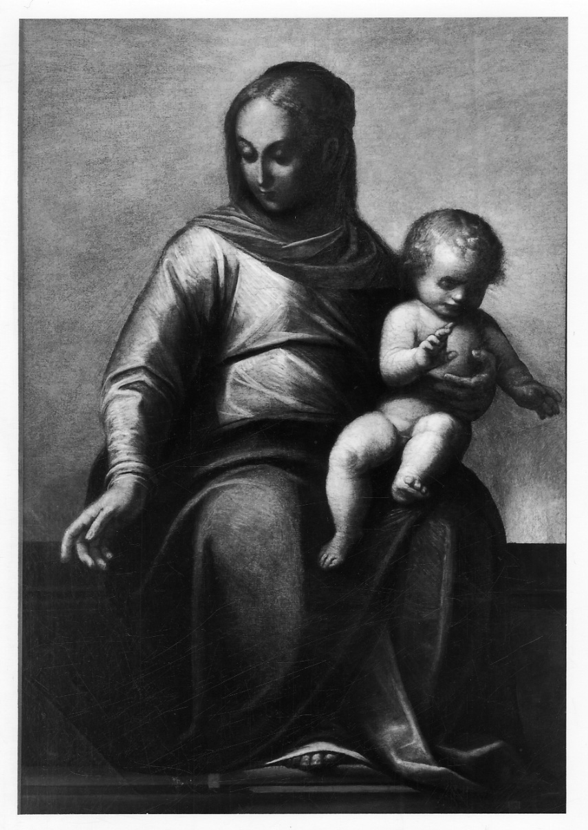 Madonna con Bambino (dipinto, opera isolata) di Caccia Guglielmo detto Moncalvo (ultimo quarto sec. XVI)