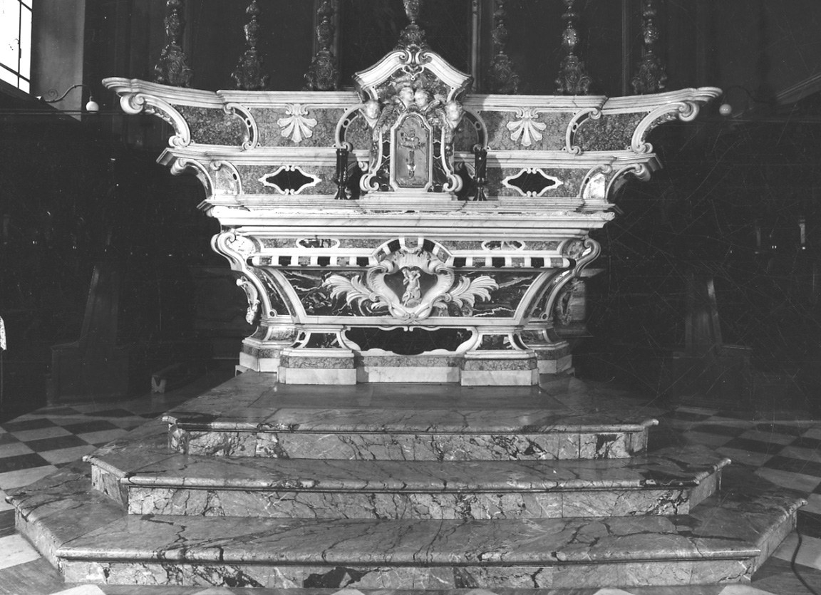 altare maggiore, opera isolata di Solari Salvatore (attribuito) (metà sec. XVIII)