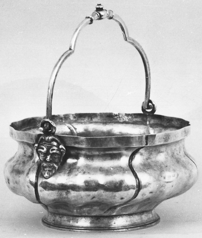 secchiello per l'acqua benedetta, opera isolata - bottega piemontese (sec. XVIII)
