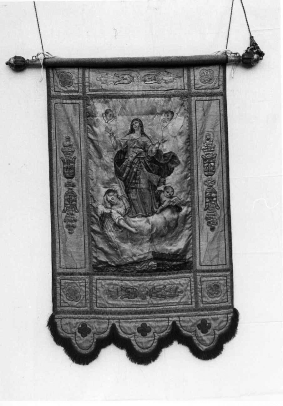 assunzione della Madonna (stendardo processionale, opera isolata) - manifattura italiana (sec. XIX)