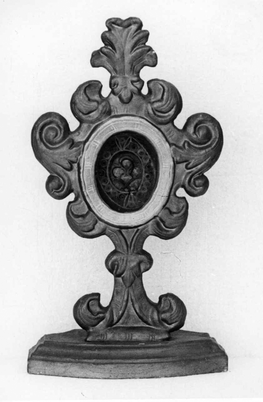 reliquiario - a ostensorio, serie - bottega piemontese (sec. XVIII)