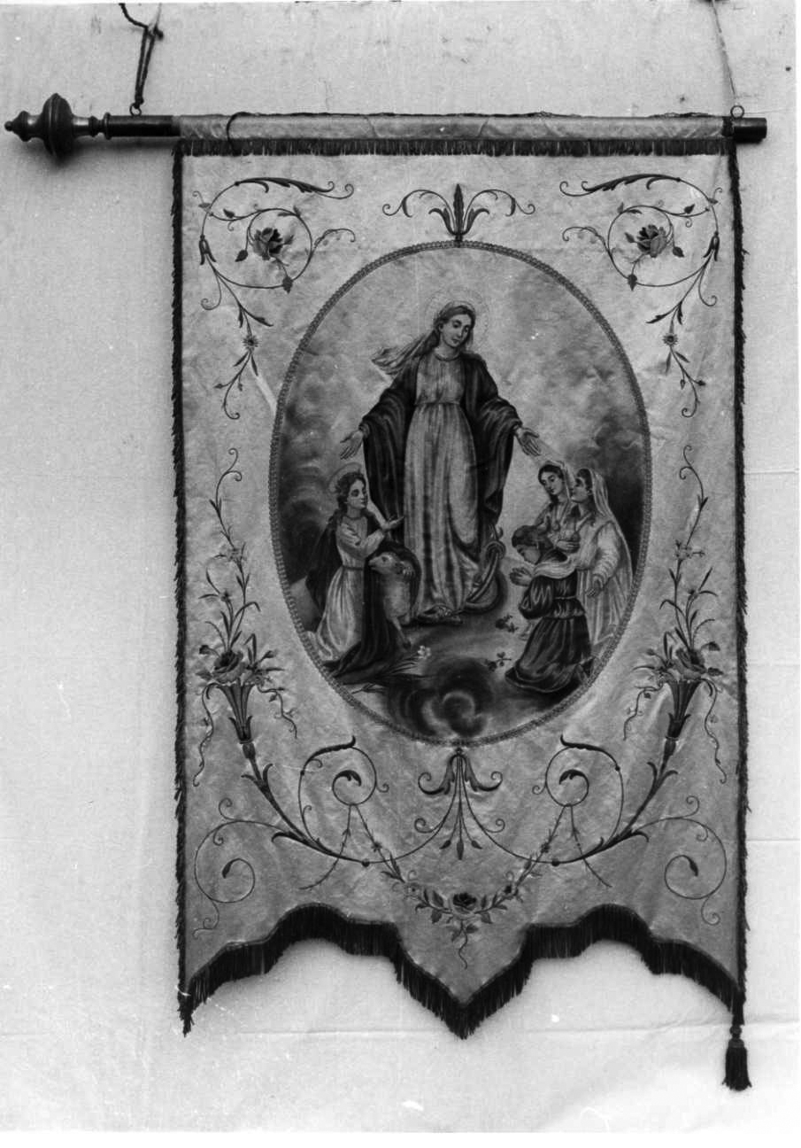 Madonna Immacolata (stendardo processionale, opera isolata) - manifattura piemontese (inizio sec. XX)