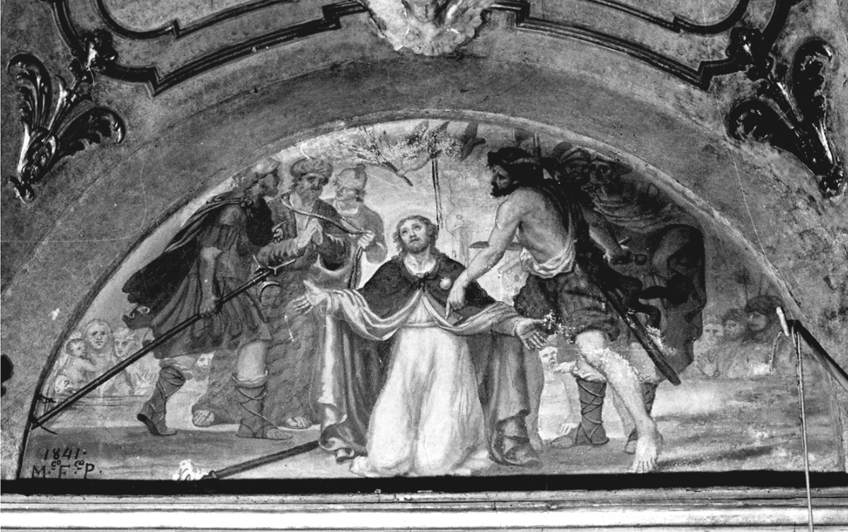 martirio di San Giacomo il Maggiore (dipinto, elemento d'insieme) di Montecucco Luigi (metà sec. XIX)