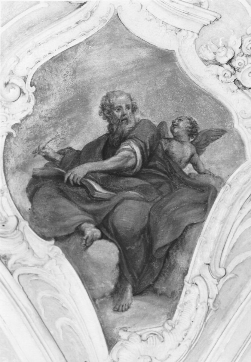 San Matteo Evangelista (dipinto, elemento d'insieme) di Bensa Carlo (terzo quarto sec. XVIII)