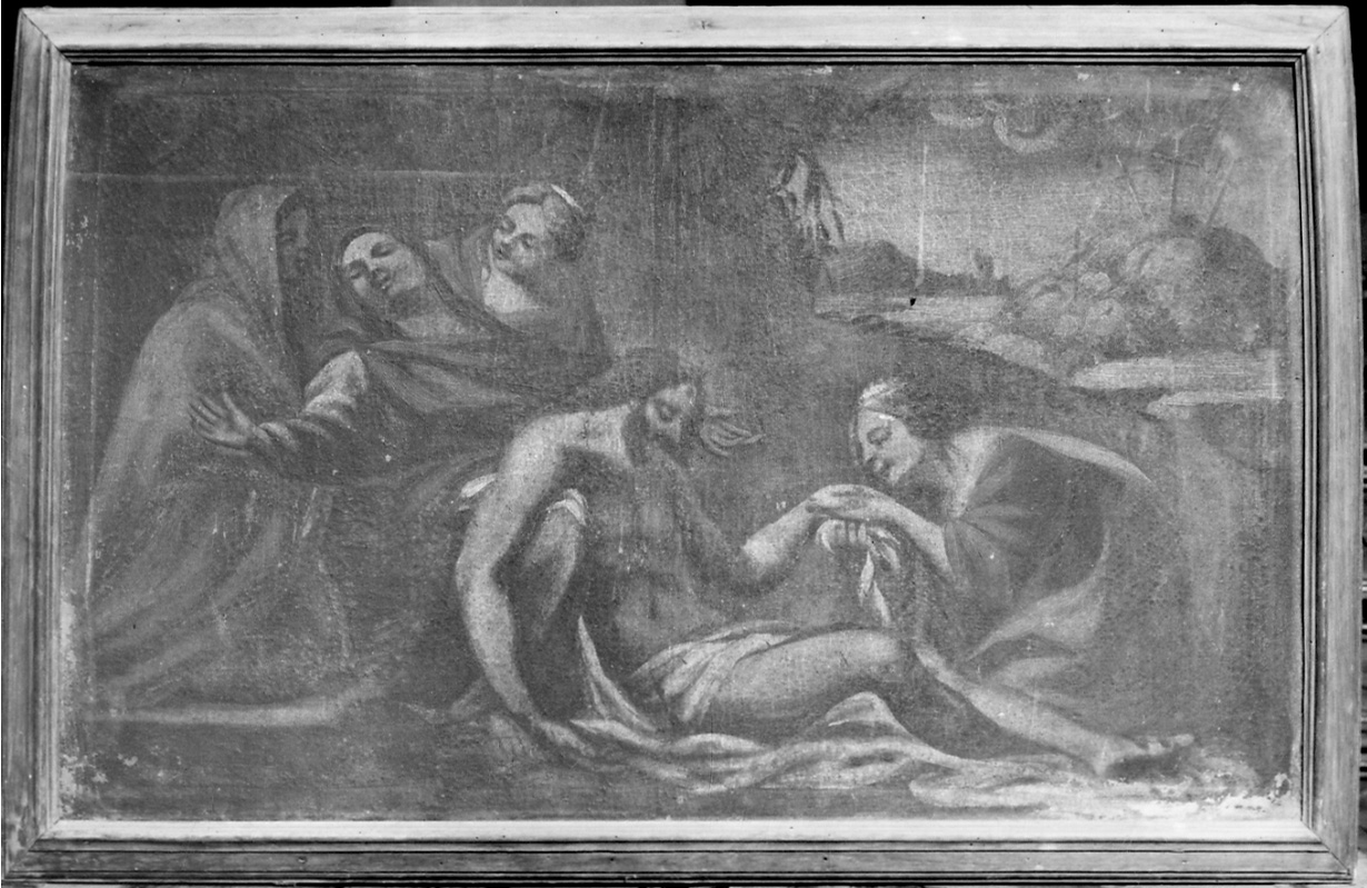 compianto sul Cristo morto (dipinto, opera isolata) - ambito emiliano-lombardo (sec. XVII)