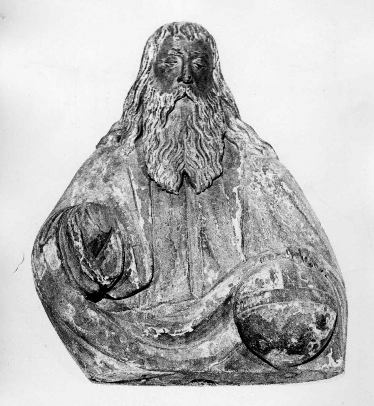 Dio Padre benedicente (scultura, opera isolata) - bottega lombardo-piemontese (inizio sec. XVI)
