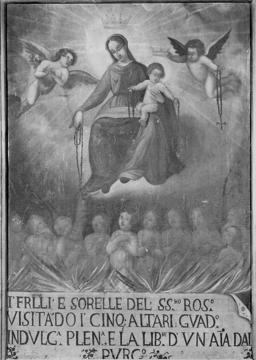 Madonna del Rosario (dipinto, opera isolata) - ambito piemontese (fine/inizio secc. XVIII/ XIX)