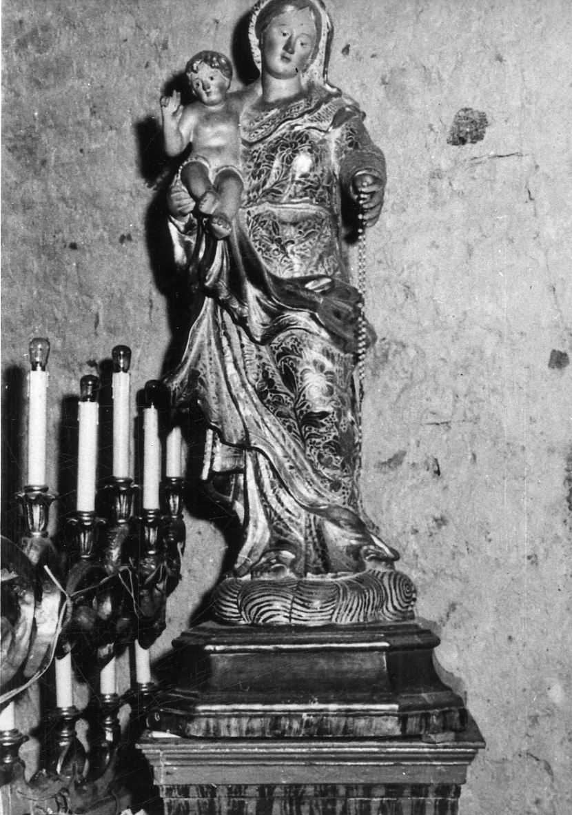 Madonna del Rosario (scultura processionale, opera isolata) - bottega piemontese (prima metà sec. XVIII)