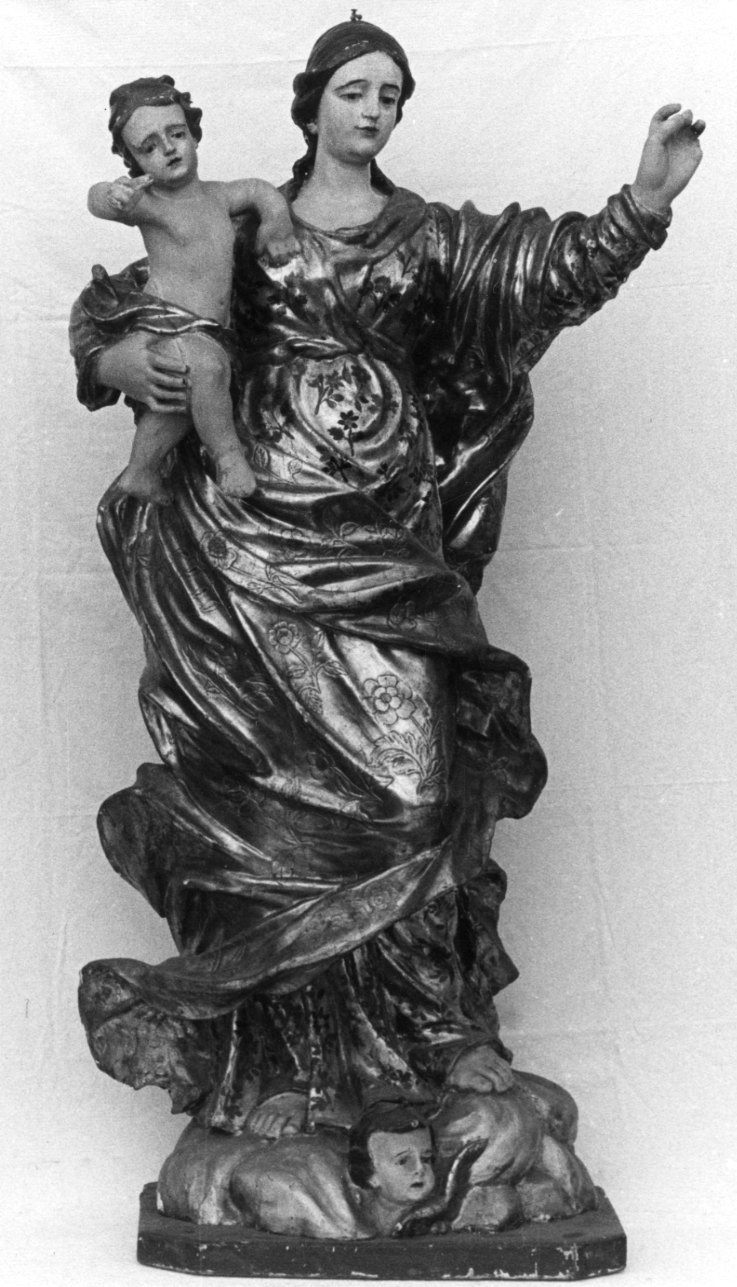 Madonna del Rosario (statua, opera isolata) - bottega Italia centro-settentrionale (sec. XVIII)