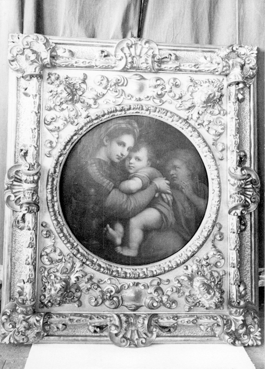Madonna della Seggiola, Madonna con Bambino e San Giovannino (dipinto, opera isolata) - ambito piemontese (sec. XIX)