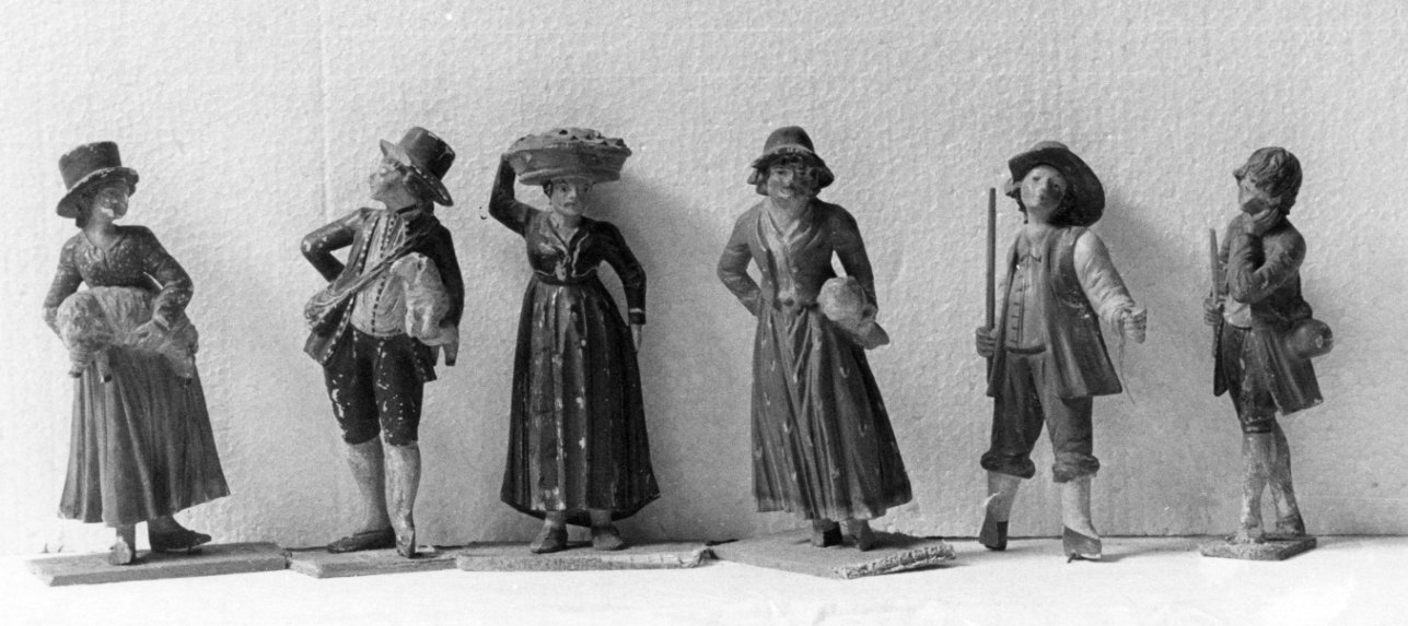 suonatore di flauto (statuetta di presepio, opera isolata) - bottega Italia centro-settentrionale (secc. XVIII/ XIX)