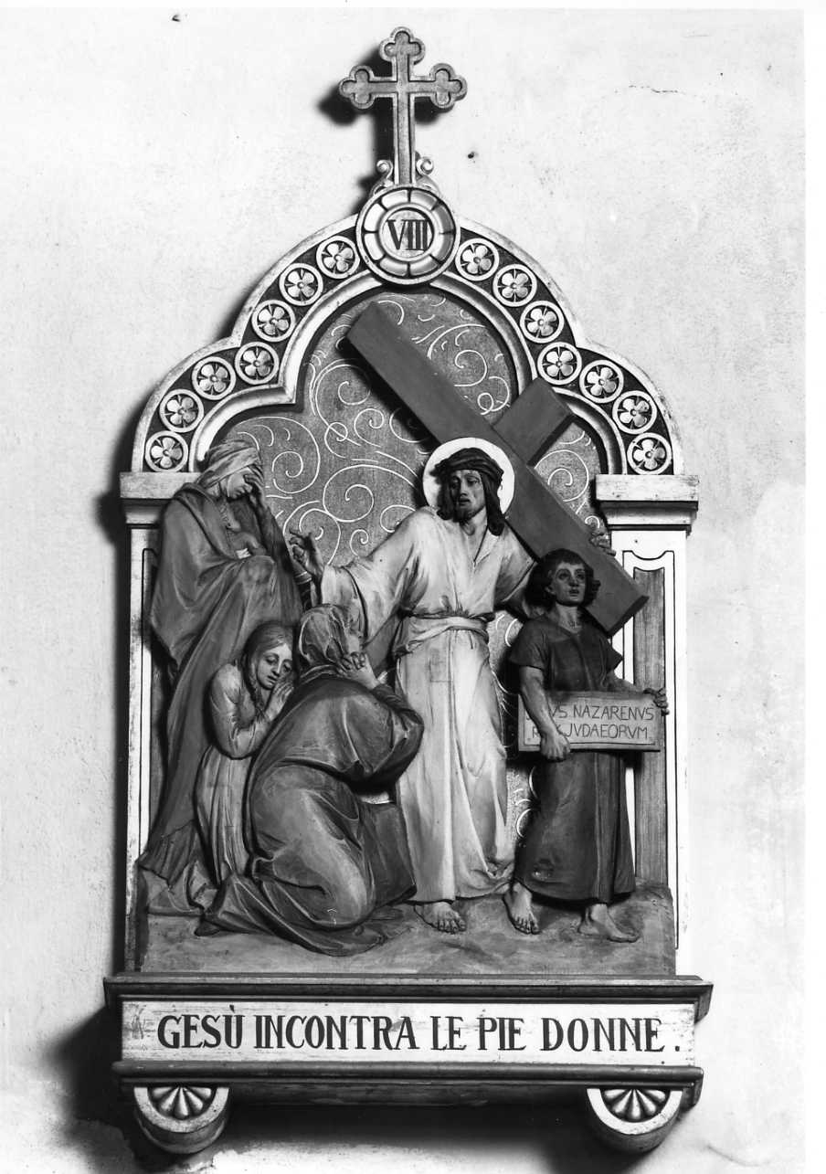 stazione VIII: Gesù consola le donne di Gerusalemme (dipinto, elemento d'insieme) di Casa Cristiano Delago (secondo quarto sec. XX)